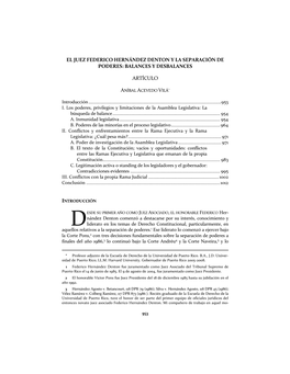 158 El Juez Hernández Denton Resumió De Esta Forma La Norma En Torno a La Legitimación Activa De Los Legisladores Puertorriqueños