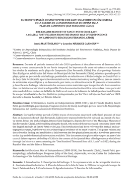 El Reducto Inglés De Sancti Petri O De Lacy: Una Fortificación Costera De La Guerra De La Independencia De España En La Playa De Camposoto (San Fernando, Cádiz)