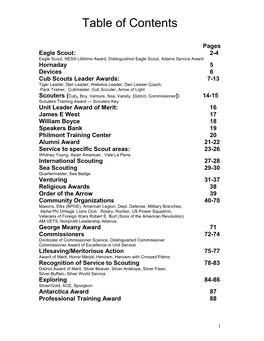 Table of Contents