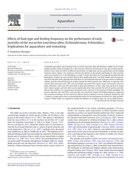 Effects of Food Type and Feeding Frequency on the Performance Of