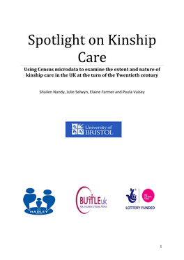 Spotlight on Kinship Care Using Census Microdata to Examine the Extent and Nature of Kinship Care in the UK at the Turn of the Twentieth Century