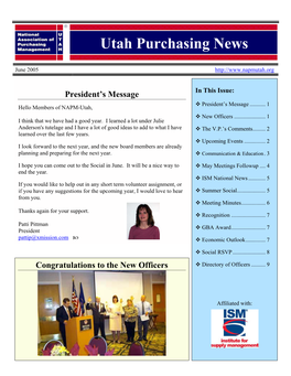 Utah Purchasing News