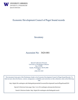 3424-001 Economic Development Council