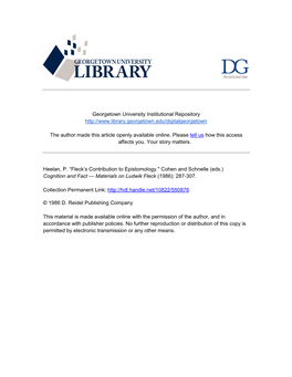 Georgetown University Institutional Repository