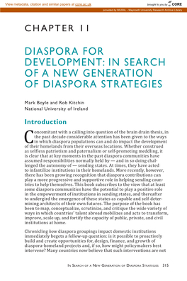 Diaspora for Development: in Search of a New Generation of Diaspora Strategies