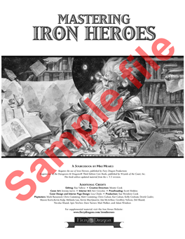 MASTERING IRON HEROES Table of Contents