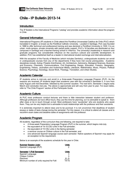 Chile – IP Bulletin 2013-14 Page 1 of 4 (3/1/13)