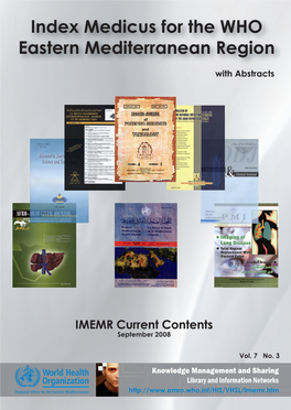 IMEMR Current Contents September 2008 Vol
