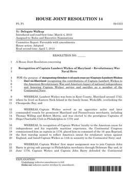 Hj0014* 2 HOUSE JOINT RESOLUTION 14