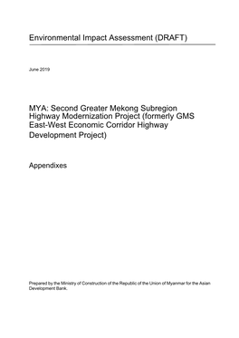 Second Greater Mekong Subregion Highway Modernization Project (Formerly GMS East-West Economic Corridor Highway Development Project)