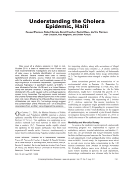 Understanding the Cholera Epidemic, Haiti