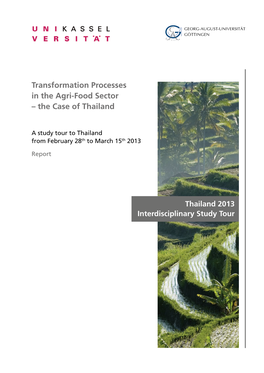 Transformation Processes in the Agri-Food Sector – the Case of Thailand