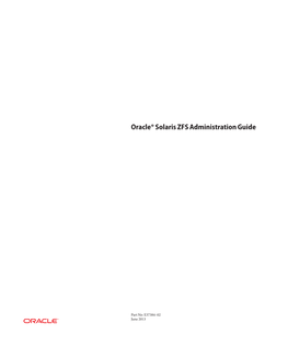 Oracle Solaris ZFS Administration Guide • June 2013 Contents