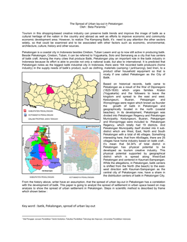 Batik, Pekalongan, Spread of Urban Lay-Out