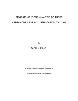 Development and Analysis of Three Approaches for Gcl