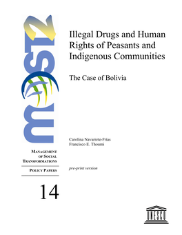 Illegal Drugs and Human Rights of Peasants and Indigenous Communities