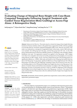 Evaluating Change of Marginal Bone Height with Cone-Beam Computed