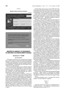 226 Ministério Do Ambiente, Do Ordenamento Do Território
