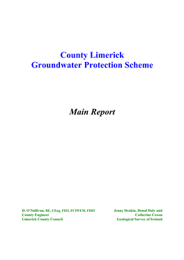 County Limerick Groundwater Protection Scheme Main Report