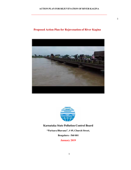 Proposed Action Plan for Rejuvenation of River Kagina Karnataka State Pollution Control Board