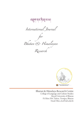 Contemporary Bhutanse Literature