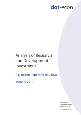 Analysis of Research and Development Investment