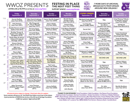 WWOZ PRESENTS the NEXT FEST THING BROADCASTS from VENUES AROUND NEW ORLEANS ! LISTEN LIVE at 90.7FM Or on Line at Wwoz.Org/Listen SUPPORT WWOZ: Wwoz.Org/Donate