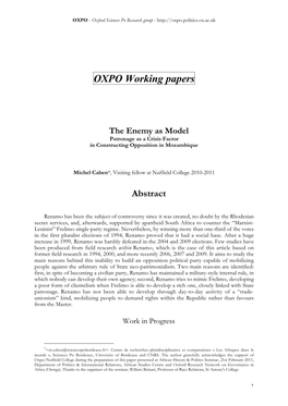 OXPO Working Papers