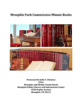 Memphis Park Commission Minute Books
