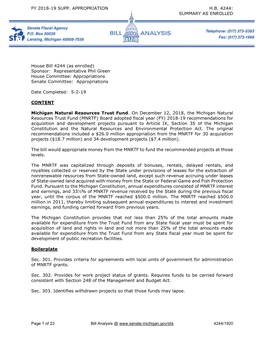 Page 1 of 23 Bill Analysis @ 4244/1920 FISCAL IMPACT