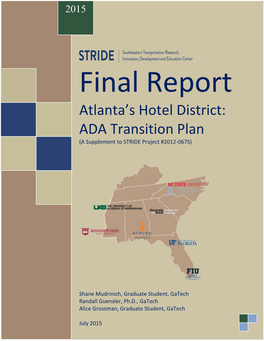 Atlanta's Hotel District: ADA Transition Plan