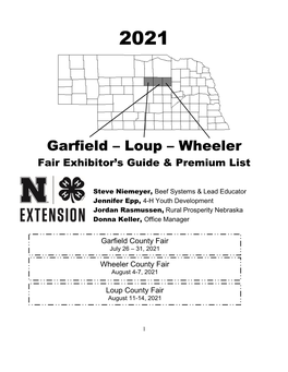 GLW Contest Schedule Division 261-Portfolio Pathways 55 Division 330- Range Mgmt