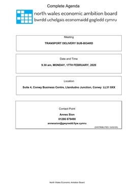 (Public Pack)Agenda Document for Transport Delivery Sub-Board, 17