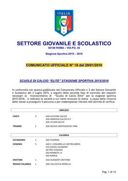 Scuole Di Calcio Qualificate