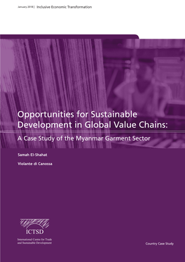 Opportunities for Sustainable Development in Global Value Chains: a Case Study of the Myanmar Garment Sector