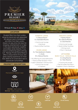 Premier Resort Mpongo Private Game Reserve