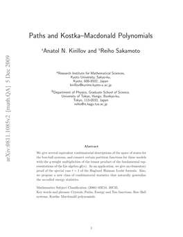Paths and Kostka–Macdonald Polynomials