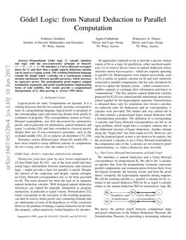 G¨Odel Logic: from Natural Deduction to Parallel Computation