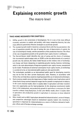 Explaining Economic Growth the Macro Level