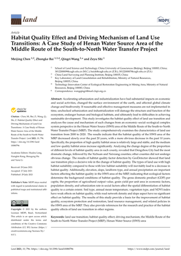 Habitat Quality Effect and Driving Mechanism of Land Use Transitions