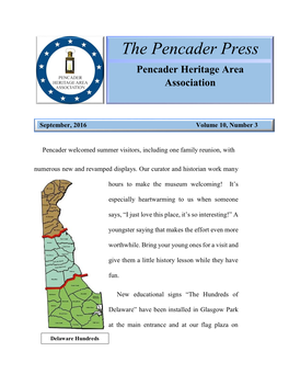 The Pencader Press Pencader Heritage Area Association