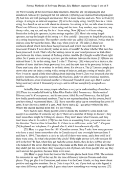 Formal Methods of Software Design, Eric Hehner, Segment 4 Page out of 1 5 [1] We're Looking at the Most Basic Data Structures