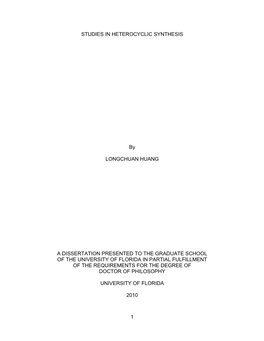 University of Florida Thesis Or Dissertation Formatting