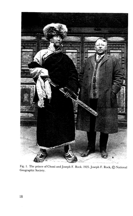 Fig. 1. the Prince of Choni and Joseph F. Rock. 1925. Joseph F