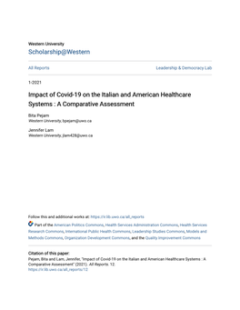 Impact of Covid-19 on the Italian and American Healthcare Systems : a Comparative Assessment