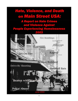 Hate, Violence and Death on Main Street