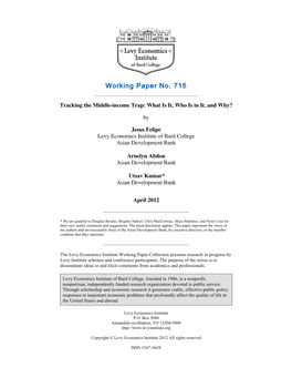 Tracking the Middle-Income Trap: What Is It, Who Is in It, and Why?