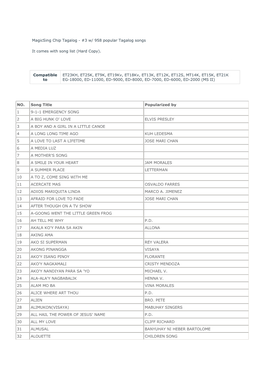 Magicsing Chip Tagalog - #3 W/ 958 Popular Tagalog Songs