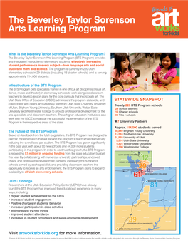 The Beverley Taylor Sorenson Arts Learning Program