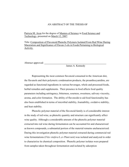 Composition of Flavonoid Phenolic Polymers Isolated from Red Wine During Maceration and Significance of Flavan-3-Ols in Foods Pertaining to Biological Activity